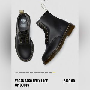 Doc Martens, vegan, black, barely used, good condition, women’s size 7/8